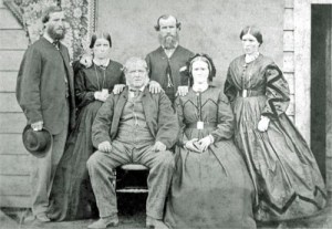 The Clark Family - Seated Charles and Dinah, L-R George, Hannah, William and Sarah 
