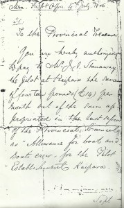 Letter from the Provisional Treasurer 4 july 1856 - Tides of Time.