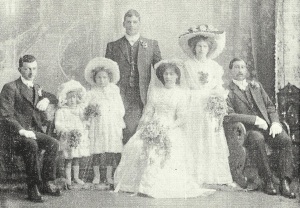 7 August 1910 Ida Stanaway (Bride) married Captain Charles Bamford Daniel in the bridal party was John Stanaway (seated on right) and Johns daughter Lennise (smallest flower girl).