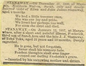 Sarah's Death Notice.